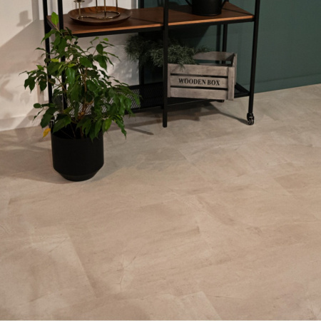 Виниловый ламинат Vinilam 71615 Бетон Белый, Ceramo XXL Stone Glue