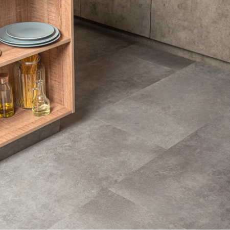 Виниловый ламинат Vinilam 71610 Цемент Cтальной, Ceramo XXL Stone Glue